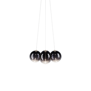 Lodes Random Cloud 7 Chandelier Ø23 2700K Glossy Smoke/Glass