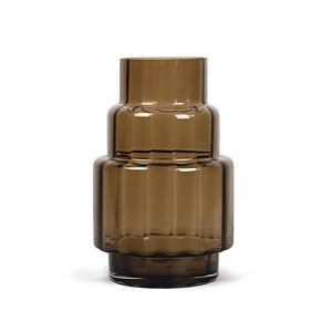 Ro Collection Hurricane Reflections Bo. 69 Vase/Candlestick Sepia Brown