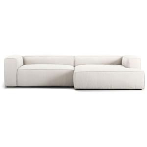 Decotique Grand 3-Seater Sofa Chaise Longue Right Steam/ White