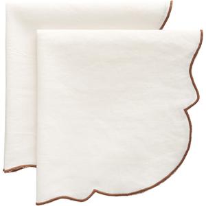 Decotique Gia Napkin 45x45 Set of 2 Brown/White