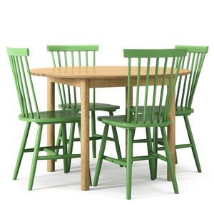 Department Wood Dining Table Set Oak/Green