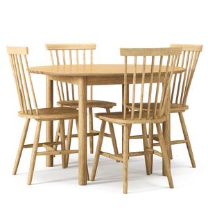 Department Wood Dining Table Set Oak