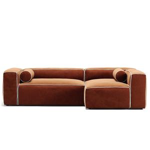 Decotique Grand Hue 3-Seater Sofa Chaise Right Moonwhite/Copper