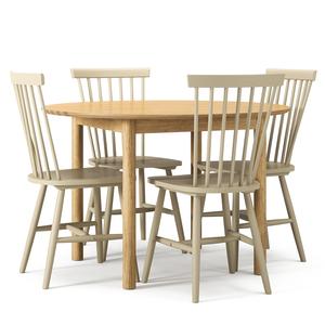 Department Wood Dining Table Set Oak/Greige