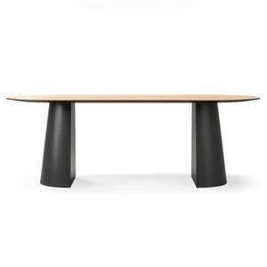 Decotique Social Dining Table 220 Black/Oak/Natural/Oak