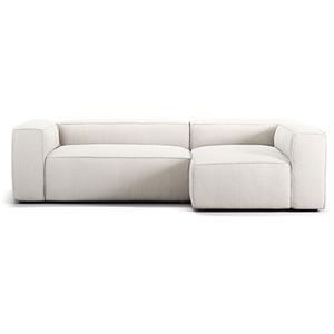 Decotique Grand 3-Seater Sofa Chaise Right Steam/White