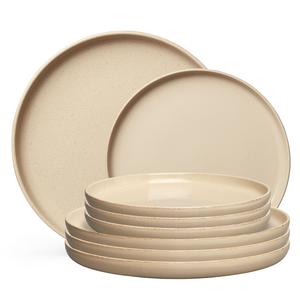 Decotique BON Plates Starter Set Plates Set of 8 Beige