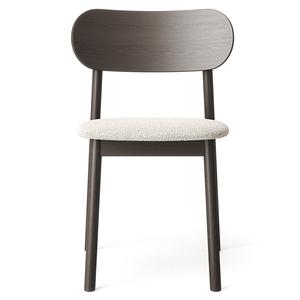 Decotique Elephant Dining Chair Dark Oak/White Bouclé