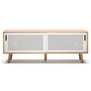 Department Ray TV Bench 150 cm Oak/White