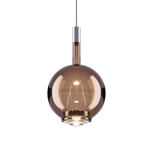 Lodes Sky-Fall Round Pendant Medium 2700K Glossy Bronze/ Glass