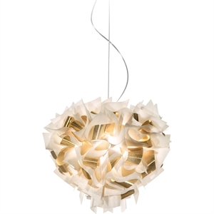 SLAMP Veli Aurea Pendant White/ Gold With Transparent Cord