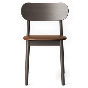 Decotique Elephant Dining Chair Dark Oak/Brown Leather