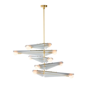 Tala Sycamore 5 Ceiling Light Brass/ Dawn Grey