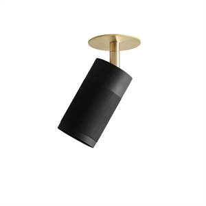 Thorup Copenhagen Patrone Recessed Ceiling Light Black-tanned/ Brass Box-Fit