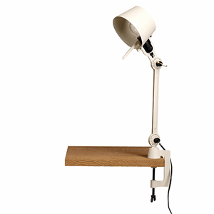 Tonone Bolt Single Arm Short Table Lamp Beige with clip