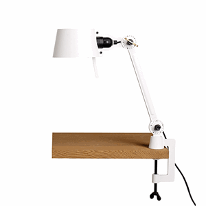 Tonone Bolt Single Arm Short Table Lamp White with clip