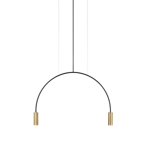 Estiluz Volta Pendant Black/ Gold 2 Light Sources