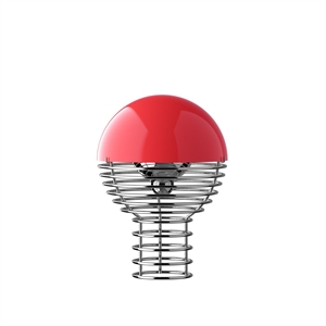 Verner Panton Wire Portable Lamp Red